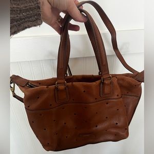 Leather fossil bag